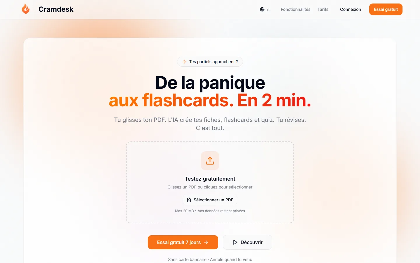 Aperçu de Cramdesk